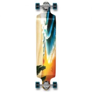 Yocaher Professional Speed Drop Down Stained Complete Longboard